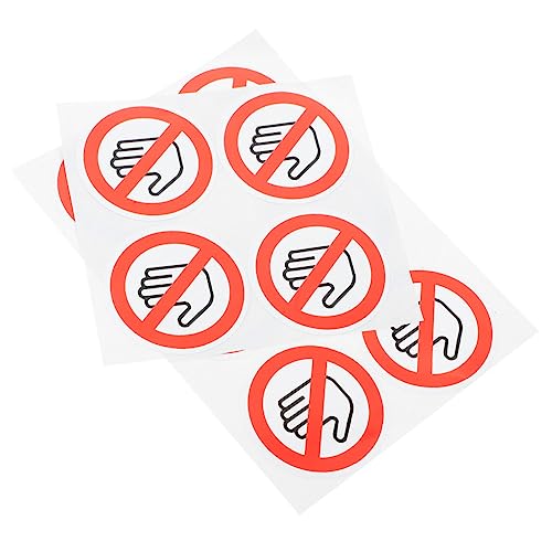 HORIALENCE 10 Stück Berühren Aufkleber Rundes Vinyl Warnschild für Sicherheitszwecke für Fabriken und Baustellen zur Vermeidung von Unfällen Handhabung Gefährlicher Geräte von HORIALENCE