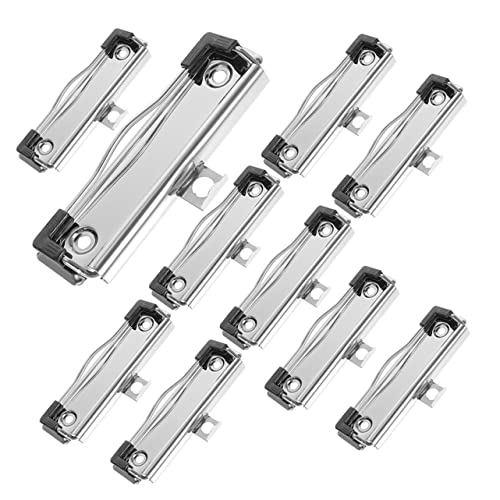 HORIALENCE 10 Stück Metall Klemmbrett Clips Dokumentenklammern für Büro und Schule Wiederverwendbare Clips mit Gummifüßen für Notizen Fotos und Dateien von HORIALENCE