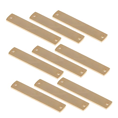 HORIALENCE 10 Stück Teiliges Doppelloch Verbindungsstück Spiegelndem für DIY Schmuckherstellung Schmuckzubehör Gold für Anhänger Schlüsselanhänger und Kreative Dekorationen von HORIALENCE