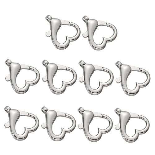 HORIALENCE 10 Stück Teiliges Herzförmige Metallverschlüsse für Diy Taschen und Koffer Silber Nr für Handwerksprojekte Langlebig und Leicht von HORIALENCE