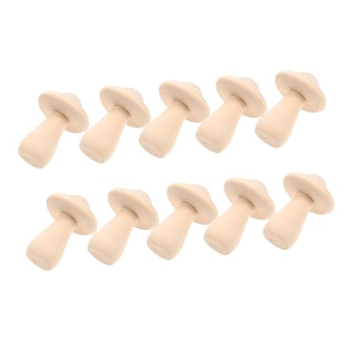 HORIALENCE 10 Stück Teiliges Holz Pilzmodellen Diy Dekoration für Unbemalt für Kreative Gestaltung und Gartenornamente von HORIALENCE