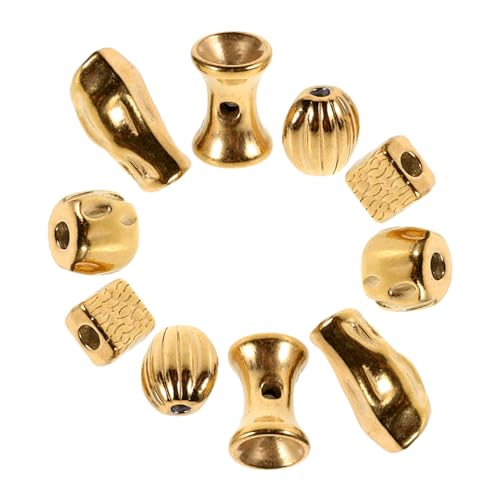 HORIALENCE 10 Stück Unregelmäßige Abstandshalterperlen Abstandshalter für Charm-Armbänder Armbänder Edelstahlperlen Perlen zur Herstellung von Armbändern DIY-Perlen Rostfreier Stahl Golden HORIALENCE 10 Stück Unregelmäßige Abstandshalterperlen Abstandshalter für Charm-Armbänder Armbänder Edelstahlperlen Perlen zur Herstellung von Armbändern DIY-Perlen Rostfreier Stahl Golden von HORIALENCE