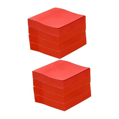HORIALENCE 100 Blatt Klebezettel Set Quadratische Haftnotizen Rot Selbstklebend für Büro Schule und Zuhause Langlebig und Repositionierbar Notizblock von HORIALENCE