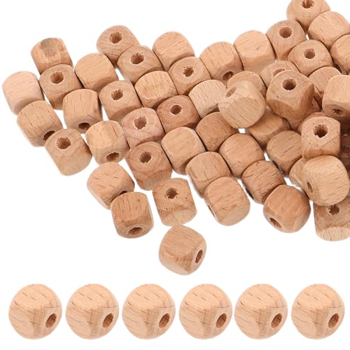 HORIALENCE 100 Stück Holzperlen Zum Basteln, Quadratisch, Holzperlen, Unbemalt, Würfel, Blöcke Mit Löchern Für Zuhause, Bauernhaus, Girlandendekoration, Schmuckherstellung, 12 Mm HORIALENCE 100 Stück Holzperlen Zum Basteln, Quadratisch, Holzperlen, Unbemalt, Würfel, Blöcke Mit Löchern Für Zuhause, Bauernhaus, Girlandendekoration, Schmuckherstellung, 12 Mm von HORIALENCE