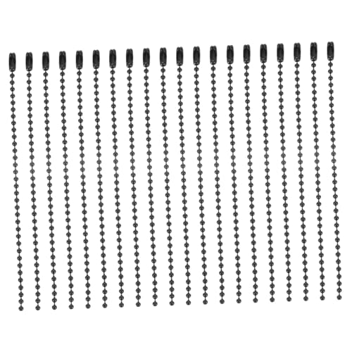 HORIALENCE 100 Stück Metallperlenkette Runde Perlenkette Langlebig und Rostfrei für Schmuckherstellung und DIY Bastelprojekte Schwarz für Kleidung und Accessoires von HORIALENCE