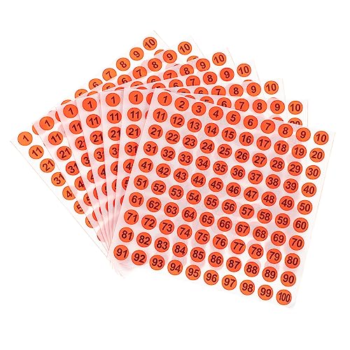 HORIALENCE 100 Stück Runde Nummernaufkleber Selbstklebende Etiketten für Hausnummern Klassifizierung und DIY Projekte Durchmesser Orange mit Schwarzer für Zuhause Büro und Partys HORIALENCE 100 Stück Runde Nummernaufkleber Selbstklebende Etiketten für Hausnummern Klassifizierung und DIY Projekte Durchmesser Orange mit Schwarzer für Zuhause Büro und Partys von HORIALENCE