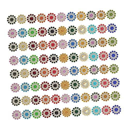 HORIALENCE 100 Stück Strass Knöpfe Selbstgemacht Blumenform in Gemischten Farben für Kleidung Nähen Basteln Geeignet für Pullover Mäntel und Dekoration HORIALENCE 100 Stück Strass Knöpfe Selbstgemacht Blumenform in Gemischten Farben für Kleidung Nähen Basteln Geeignet für Pullover Mäntel und Dekoration von HORIALENCE