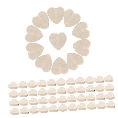 HORIALENCE 100Stücke Holz Herzperlen für DIY Schmuck Abstandshalter für und Armbänder für Kreative Bastelprojekte und Romantische von HORIALENCE