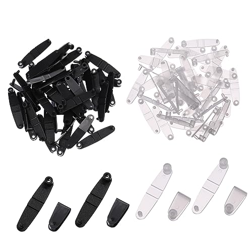 HORIALENCE 100Stücke Kunststoffschlüsselanhänger Clips Transparente Clips für Kartenhalter Schlüsselringe DIY Bastelarbeiten zur Organisation von Schlüsseln Id Badges Handys von HORIALENCE