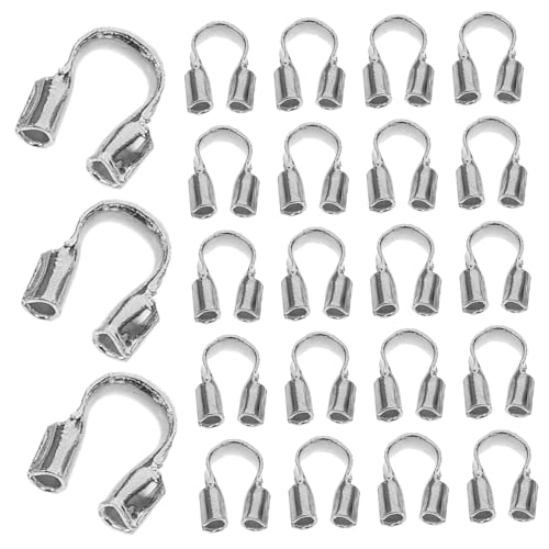 HORIALENCE 100Stücke U Form Schmuckdrahtwächter Fadenschutz Kupfer für DIY Schmuck Langlebig und Robust für Armbänder und Mehr von HORIALENCE