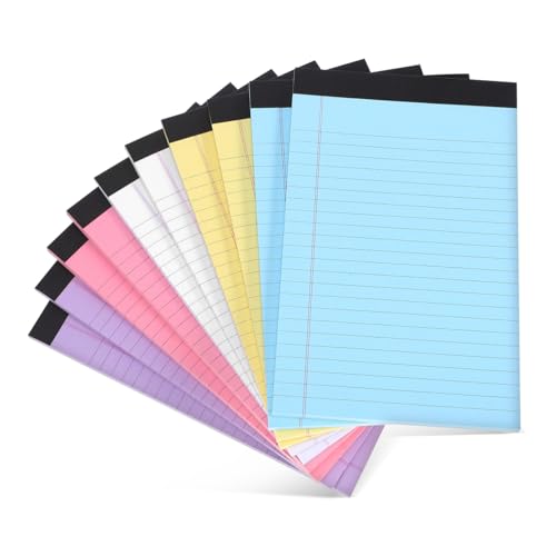 HORIALENCE 10Er-Packung Farbiger Notizblock Zeitschrift Pads bunt kratzen legal treffen Besprechungsnotizbuch für die Arbeit kleine Notizblöcke Mini-Notizblöcke Weiße Notizpolster Papier von HORIALENCE
