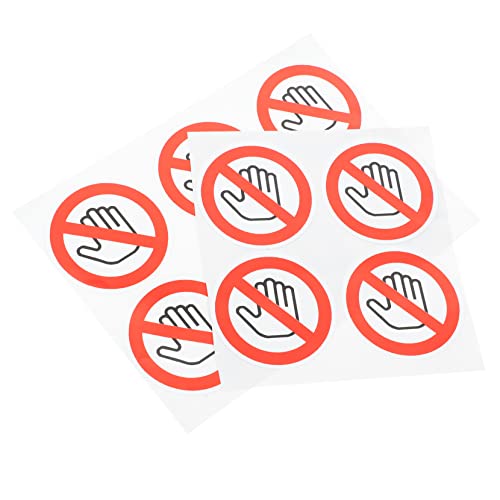 HORIALENCE 10Stücke Sicherheitswarnschild Aufkleber Selbstklebende Nicht Berühren Etiketten für Lagerhäuser und Maschinen zur Vermeidung von Verletzungen Hohe von HORIALENCE