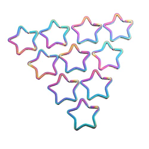 HORIALENCE 10Stücke Sternkarabinerclips Robuste Schlüsselanhänger für DIY Projekte Haustiergurte und Lederhandwerk Hochfestem Rostbeständig für Rucksäcke und Dekoration HORIALENCE 10Stücke Sternkarabinerclips Robuste Schlüsselanhänger für DIY Projekte Haustiergurte und Lederhandwerk Hochfestem Rostbeständig für Rucksäcke und Dekoration von HORIALENCE