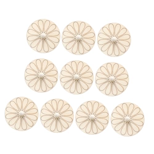 HORIALENCE 10stücke Teiliges Unbemalter Holzspielzeug-Tops Für Junge Mädchen Und Bastelset Zum Kreativen Gestalten Fördert Hand-Augen-koordination Und Kreativität Aus Hochwertigem Holz von HORIALENCE