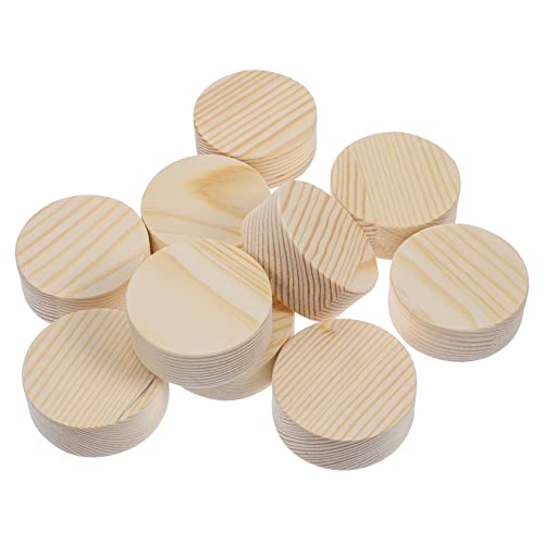 HORIALENCE 10Stücke Teiliges DIY Holzscheiben zum Malen Runde Holzchips Handgefertigte Basteldekorationen für Mädchen Dicke für Kreative Projekte von HORIALENCE