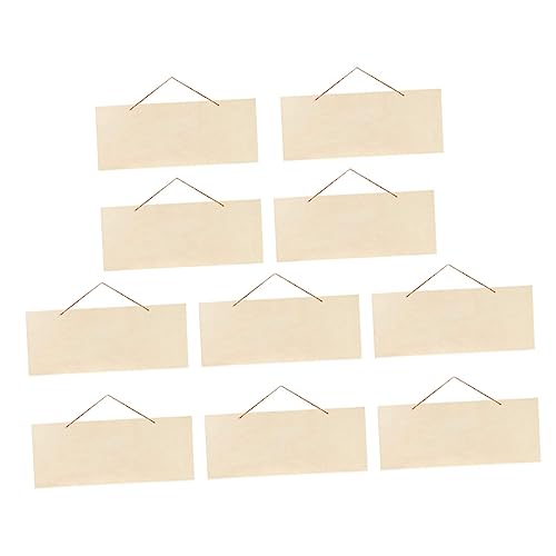 HORIALENCE 10Stücke Unfertige Holztafel für DIY Projekte Hängende Holzscheiben mit Seilen Glatte Oberfläche zum Malen und Schreiben für Feste und Dekorationen von HORIALENCE