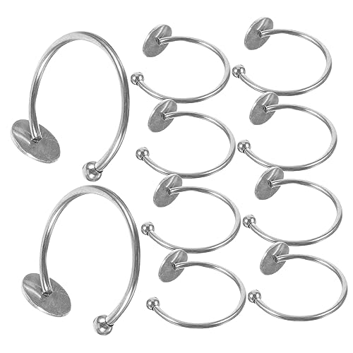 HORIALENCE 10Stücke Verstellbare Ringrohlinge Schmuckzubehör für Kreative DIY Projekte Individuell Gestaltbare Fingerring Basen Geeignet für Hochzeit und Bastelbedarf von HORIALENCE