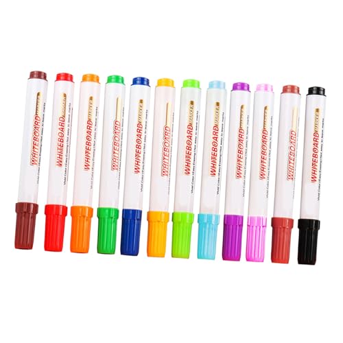HORIALENCE 12 Stck Wiederverwendbare Farbige Whiteboard Marker Abwischbare Tragbare Stifte für Lehrer und Schüler für Interaktive Präsentationen und Kreative Projekte HORIALENCE 12 Stck Wiederverwendbare Farbige Whiteboard Marker Abwischbare Tragbare Stifte für Lehrer und Schüler für Interaktive Präsentationen und Kreative Projekte von HORIALENCE