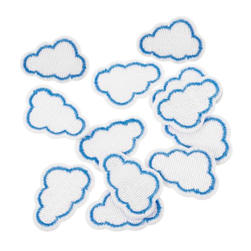 HORIALENCE 12 Stück Gestickte Stoff aufkleber Applikationen in Wolkenform dekorative Patches wolkenförmige Patches Cloud-Patch Kleidungsflicken Bügelnflecken Stickgarn Blue HORIALENCE 12 Stück Gestickte Stoff aufkleber Applikationen in Wolkenform dekorative Patches wolkenförmige Patches Cloud-Patch Kleidungsflicken Bügelnflecken Stickgarn Blue von HORIALENCE