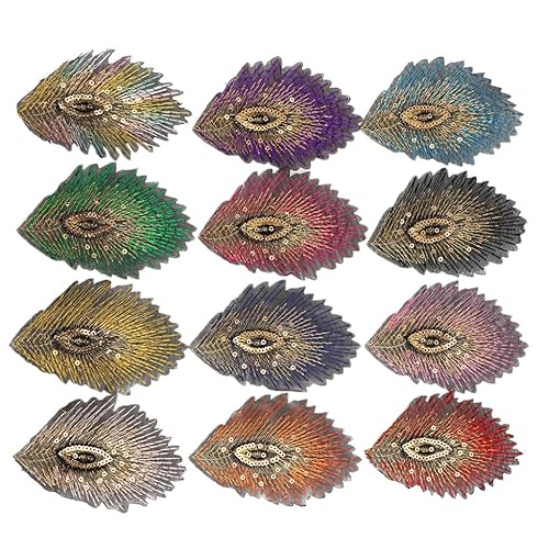 HORIALENCE 12 Stück Teiliges Bunte Pailletten Pfauenfeder Aufnäher Bestickte DIY Kleidung Dekoration Langlebige Textil Patches für Kleidung Taschen Bastelprojekte Kreative Gestaltung HORIALENCE 12 Stück Teiliges Bunte Pailletten Pfauenfeder Aufnäher Bestickte DIY Kleidung Dekoration Langlebige Textil Patches für Kleidung Taschen Bastelprojekte Kreative Gestaltung von HORIALENCE