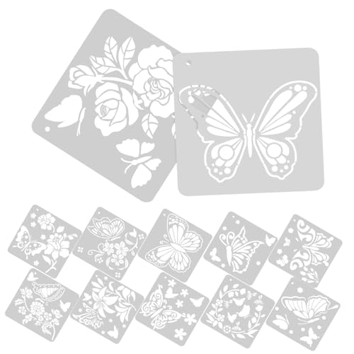 HORIALENCE 12Blätter Schmetterlings Malschablonen Wiederverwendbare Wand und Bastelvorlagen für Acrylfarbe Kreide Buntstifte und Mehr für Kreative DIY Projekte HORIALENCE 12Blätter Schmetterlings Malschablonen Wiederverwendbare Wand und Bastelvorlagen für Acrylfarbe Kreide Buntstifte und Mehr für Kreative DIY Projekte von HORIALENCE