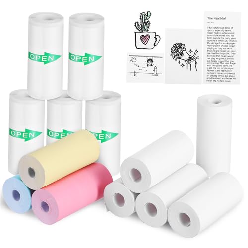 HORIALENCE 13Rollen Thermopapier Farbige Druckpapier Selbstklebend Kompatibel mit Thermodrucker Installieren für Kreative Projekte HORIALENCE 13Rollen Thermopapier Farbige Druckpapier Selbstklebend Kompatibel mit Thermodrucker Installieren für Kreative Projekte von HORIALENCE