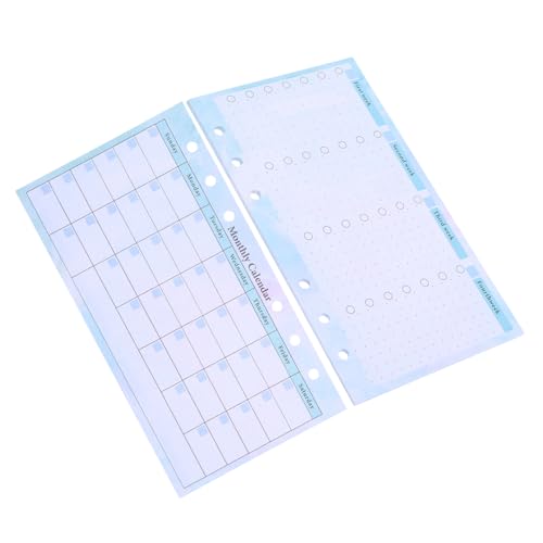 HORIALENCE 14 Blatt Innerhalb der Kontoseite Essensplaner digitaler Kalenderplaner Einkaufslisten-Notizblock Notizblock für die Essensplanung Wochenmenü Magnetkühlschrank Papier Blau von HORIALENCE
