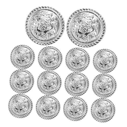 HORIALENCE 14 Stück Mantelknöpfe runde nähknöpfe Pulloverknöpfe Annähen von Knöpfen für Kleidung Blumenmetallknopf runde flache Nähknöpfe Blazer-Messingknöpfe Hosenknopf Legierung Silber HORIALENCE 14 Stück Mantelknöpfe runde nähknöpfe Pulloverknöpfe Annähen von Knöpfen für Kleidung Blumenmetallknopf runde flache Nähknöpfe Blazer-Messingknöpfe Hosenknopf Legierung Silber von HORIALENCE