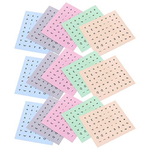 HORIALENCE 15 Blatt Adorable Decorative Letter Stickers Bunte Alphabet Aufkleber für Scrapbooking DIY Projekte Geeignet für Notizbücher und Bastelarbeiten Zufällige Farbe Zufällige Farbe von HORIALENCE