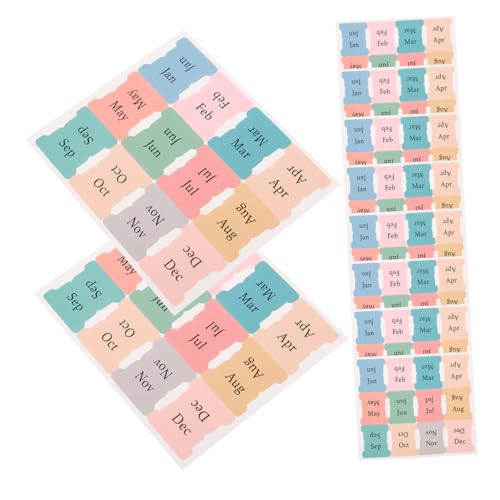 HORIALENCE 15 Stück Planer-monats-tabs Zum Abziehen Und Aufkleben, Kalender, Monats-tab-aufkleber, Trennwand Für Notizbücher, Planer Für Planer, Tagebuch-zubehör von HORIALENCE