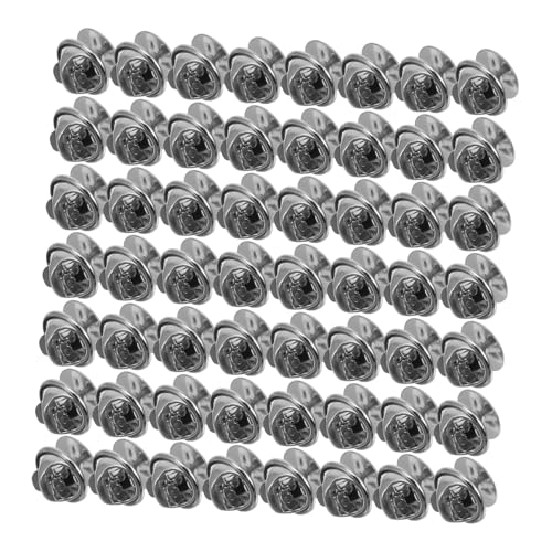 HORIALENCE 150Sätze Metallkappen Pins mit Schmetterlingskupplung Hochwertige Rückseiten für Anstecknadeln Broschen und Abzeichen für DIY Projekte und Sichere Befestigung von HORIALENCE