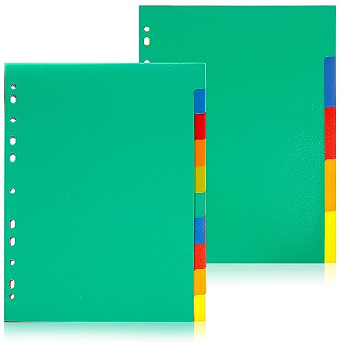 HORIALENCE 15Stücke Notizbuch Trennblätter Mehrfarbige Index Tabs Beschreibbar und Abwischbar Ordnerteiler für Notizblöcke und Hängemappen von HORIALENCE