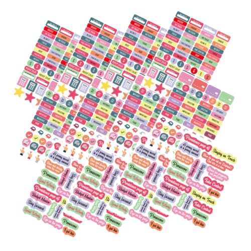 HORIALENCE 15Stücke Teiliges Englischer Aufkleber für Planer Dekorative Label für Scrapbooking Einfach Abziehbar Langlebig für Persönliche Planer und Journale von HORIALENCE