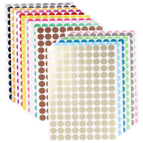 HORIALENCE 16 Blatt Aufkleber Selbstklebende Farbpunkte Große Klassifizierungs und Organisationsetiketten für Büro Schule und Zuhause HORIALENCE 16 Blatt Aufkleber Selbstklebende Farbpunkte Große Klassifizierungs und Organisationsetiketten für Büro Schule und Zuhause von HORIALENCE