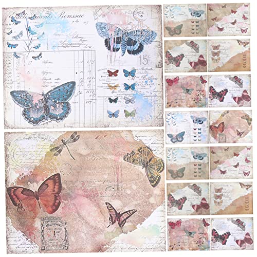 HORIALENCE 16 Stück Vintage Scrapbooking Papier Teiliges Retro Hintergrundpapier für DIY Projekte Dekorative Bastelmaterialien Geeignet für Karten Tagebuch Notizbuch und Fotoprojekte von HORIALENCE