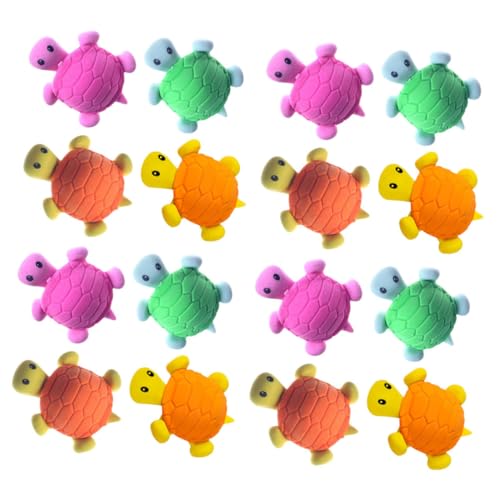 HORIALENCE 16Stücke Cartoon Schildkröten Radiergummi Niedliche Mini Radiergummis Leuchtenden Farben für Schule und Kreative Projekte von HORIALENCE