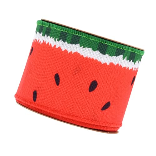 HORIALENCE 1Rolle Wassermelonenmuster Band Dekoratives Farbband für DIY Handwerk Geschenkverpackungen Blumendekoration und Heimtextilien Langlebiges und Vielseitiges HORIALENCE 1Rolle Wassermelonenmuster Band Dekoratives Farbband für DIY Handwerk Geschenkverpackungen Blumendekoration und Heimtextilien Langlebiges und Vielseitiges von HORIALENCE