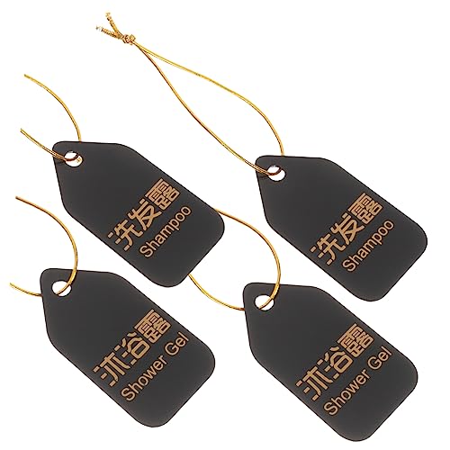 HORIALENCE 1Satz Acryl Badezimmer Etiketten für Shampoo und Duschgel Wiederverwendbare Tags mit Druck für Toilettenartikelspender Wasserfest für Hotels HORIALENCE 1Satz Acryl Badezimmer Etiketten für Shampoo und Duschgel Wiederverwendbare Tags mit Druck für Toilettenartikelspender Wasserfest für Hotels von HORIALENCE