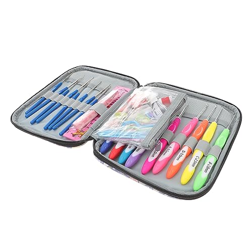 HORIALENCE 1Satz DIY Häkelkit für Anfänger Teiliges mit Ergonomischen Häkelnadeln Weichen Griffen und Umfangreichem Zubehör für Erwachsene Tragetasche HORIALENCE 1Satz DIY Häkelkit für Anfänger Teiliges mit Ergonomischen Häkelnadeln Weichen Griffen und Umfangreichem Zubehör für Erwachsene Tragetasche von HORIALENCE