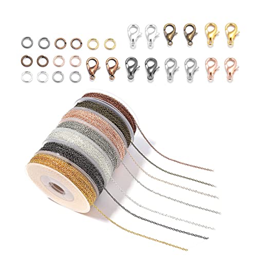 HORIALENCE 1Satz Kettenroll Kit für Schmuckherstellung Metallkette mit Hummerverschlüssen und Ringen Farben für DIY Armbänder und Fußkettchen Einfach zu Verwenden HORIALENCE 1Satz Kettenroll Kit für Schmuckherstellung Metallkette mit Hummerverschlüssen und Ringen Farben für DIY Armbänder und Fußkettchen Einfach zu Verwenden von HORIALENCE