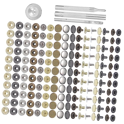 HORIALENCE 1Satz Metall Druckknopf Schnappknöpfe für Kleidung mit Werkzeugen Farben für DIY Projekte Taschen Jacken und Mehr HORIALENCE 1Satz Metall Druckknopf Schnappknöpfe für Kleidung mit Werkzeugen Farben für DIY Projekte Taschen Jacken und Mehr von HORIALENCE