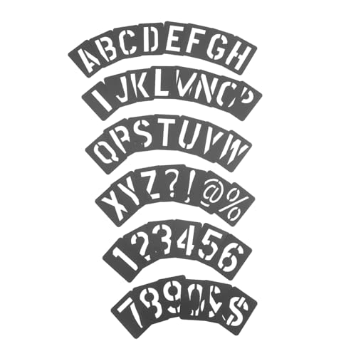 HORIALENCE 1Satz Wiederverwendbare Kunststoff Wandschablonen für Alphabet Teiliges Material für DIY Projekte und Airbrush Dekoration Wänden und Möbeln von HORIALENCE