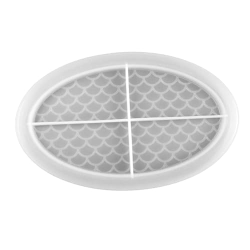 HORIALENCE 1Stück Ovale Fachform Silikonform DIY Epoxidharz Gießform für Obsttablett Snack Tablett Handwerk für Heimdekoration und HORIALENCE 1Stück Ovale Fachform Silikonform DIY Epoxidharz Gießform für Obsttablett Snack Tablett Handwerk für Heimdekoration und von HORIALENCE