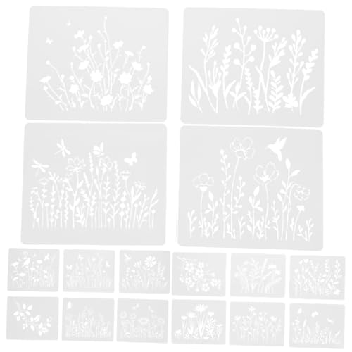 HORIALENCE 1satz Wiederverwendbare Malerei Schablonen Teiliges Blüten Und Pflanzenmotiv-design Für -projekte Basteln Und Kreative Kunstarbeiten Aus Strapazierfähigem Pet-material Leicht Zu von HORIALENCE