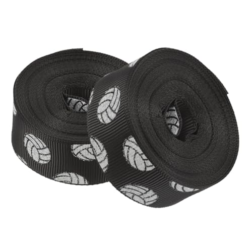 HORIALENCE 2 Rollen Volleyball Ripsband Schwarzes Polyester Diy Band für Bastelprojekte Vielseitig Einsetzbar für Sportpartys Geschenkverpackungen und Dekorationen HORIALENCE 2 Rollen Volleyball Ripsband Schwarzes Polyester Diy Band für Bastelprojekte Vielseitig Einsetzbar für Sportpartys Geschenkverpackungen und Dekorationen von HORIALENCE