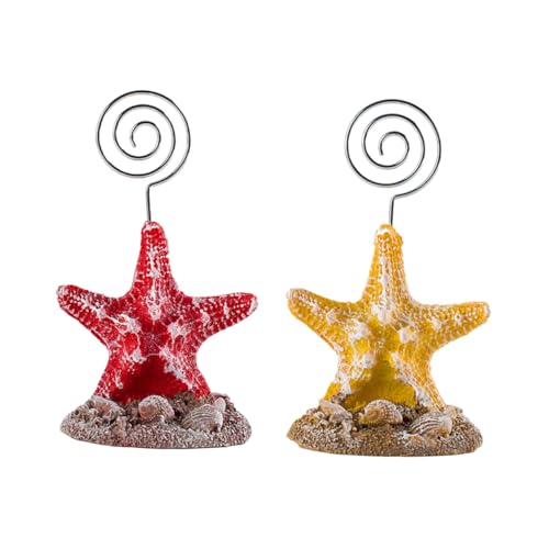 HORIALENCE 2 STÜCK Teiliges Mediterrane Tischdekoration Seestern Notizhalter Desktop Memo Clip Bildhalter für Büro Restaurant Zuhause HORIALENCE 2 STÜCK Teiliges Mediterrane Tischdekoration Seestern Notizhalter Desktop Memo Clip Bildhalter für Büro Restaurant Zuhause von HORIALENCE