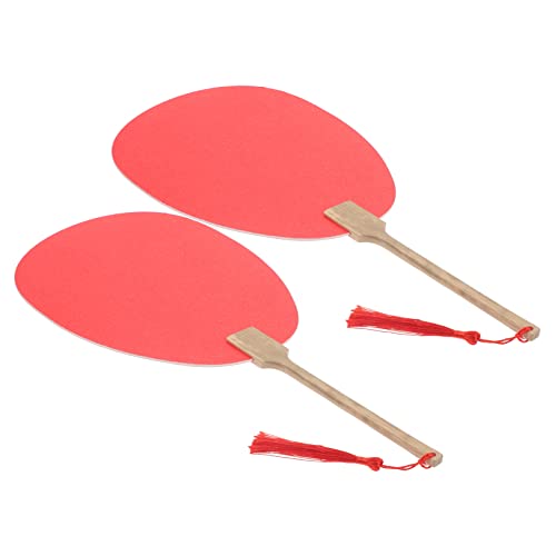 HORIALENCE 2 Stück Dekorative Diy Fächer Blanko Handfächer Dickem Papier zum Malen Multi Funktionale Graffiti Fächer für Zeichenzubehör für Handarbeiten von HORIALENCE