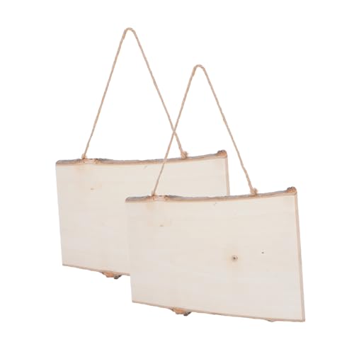 HORIALENCE 2 Stück Holz Hängeschild Diy Blanko Holzbrett für Kreative Wanddekoration für Malen Zeichnen Basteln Cafés Bars und Shops von HORIALENCE
