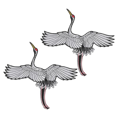 HORIALENCE 2 Stück Rotgekrönte Form Stickerei Patches zum Aufbügeln für Kleidung Cheongsam und DIY Deko Große und Kleine für Handarbeiten und Heimtextilien HORIALENCE 2 Stück Rotgekrönte Form Stickerei Patches zum Aufbügeln für Kleidung Cheongsam und DIY Deko Große und Kleine für Handarbeiten und Heimtextilien von HORIALENCE