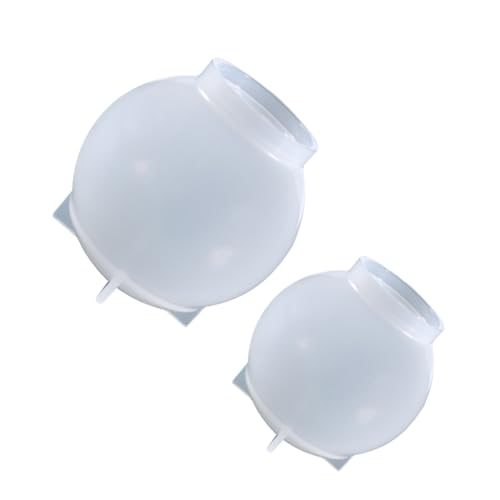 HORIALENCE 2 Stück Silikonformen Kugel Resin Gießform für Kristallkugel DIY Epoxidharz Basteln Langlebig Weich Leicht Entformbar für Dekoration und Geschenke von HORIALENCE